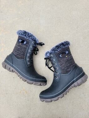 Bogs Arcata Knit Women's Waterproof Snow Boots Black Size 10